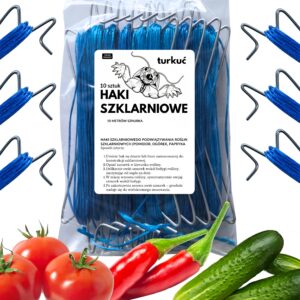 Haki Szklarniowe 10m Sznurka – Profesjonalny System Podtrzymywania Upraw (Zestaw 20 szt.)